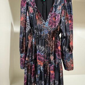 Farm Rio Sparkle Flowers Mini Dress